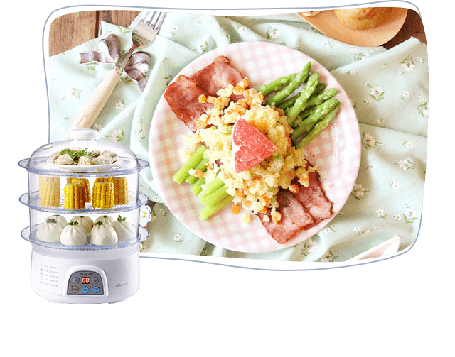 [小熊]多功能定时三层电蒸锅